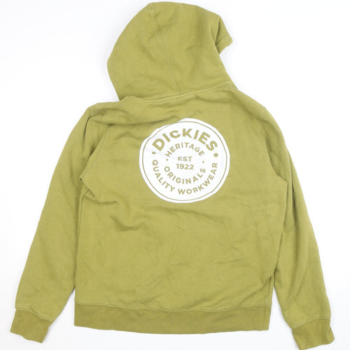 Dickies Womens Green Pullover Hoodie Medium Cotton Blend Casual