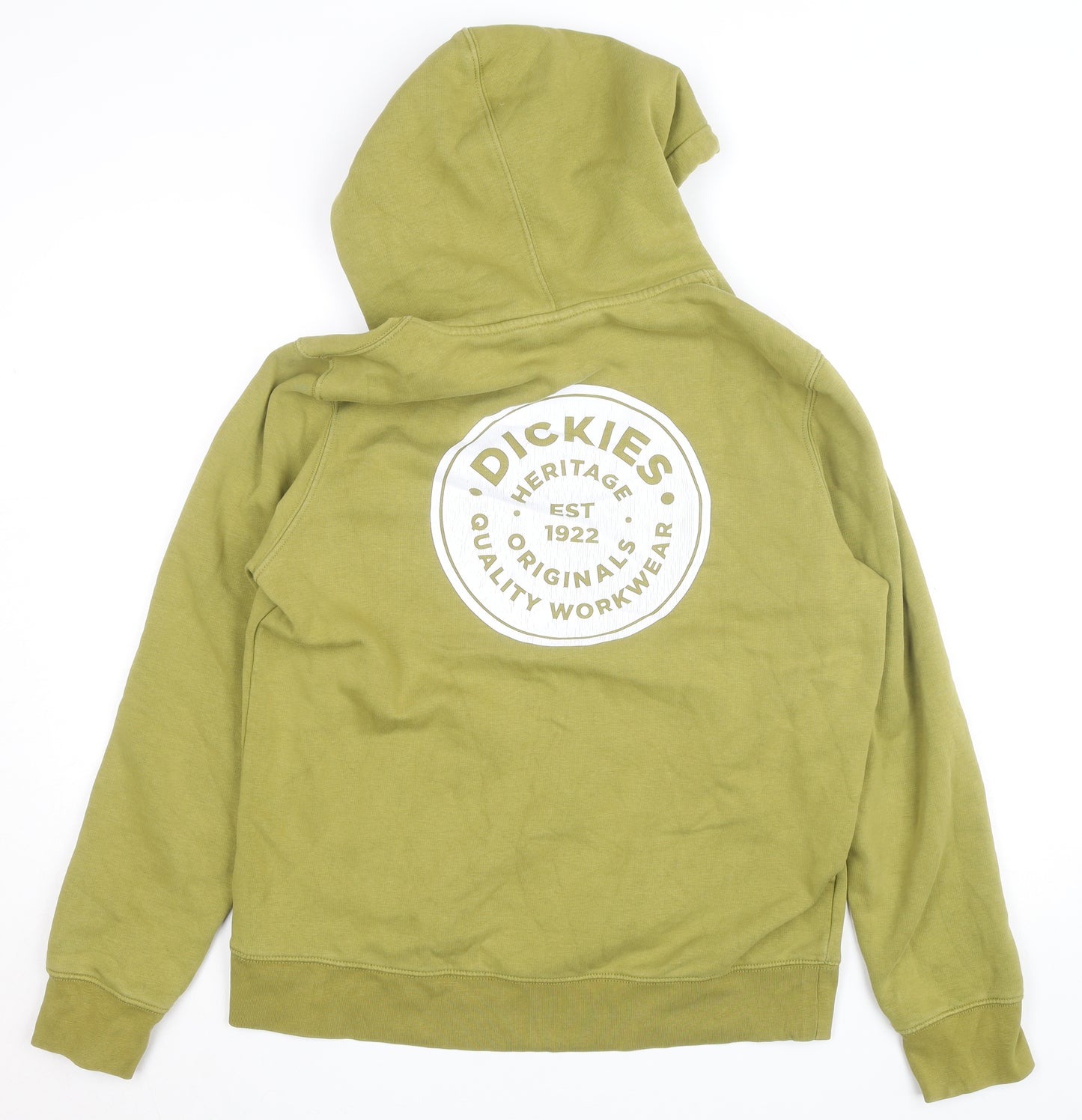 Dickies Womens Green Pullover Hoodie Medium Cotton Blend Casual
