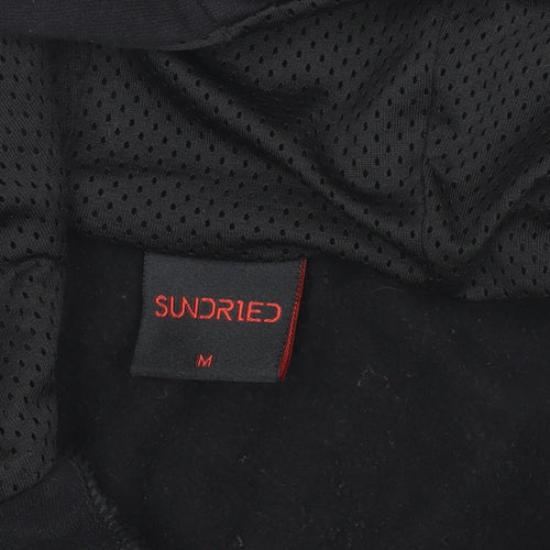 Sundried Womens Black Full Zip Hoodie M Cotton Blend Sportswear