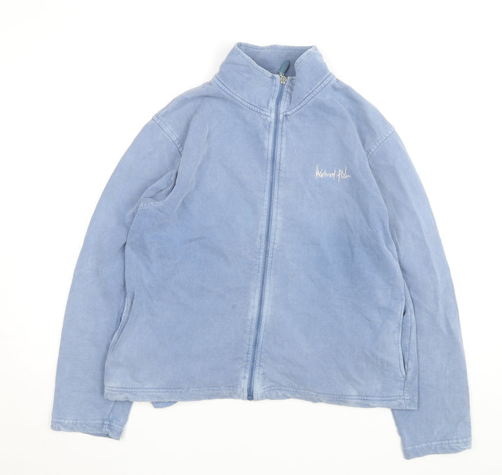 Weird Fish Women’s Blue Cotton Full Zip Jacket Size M
