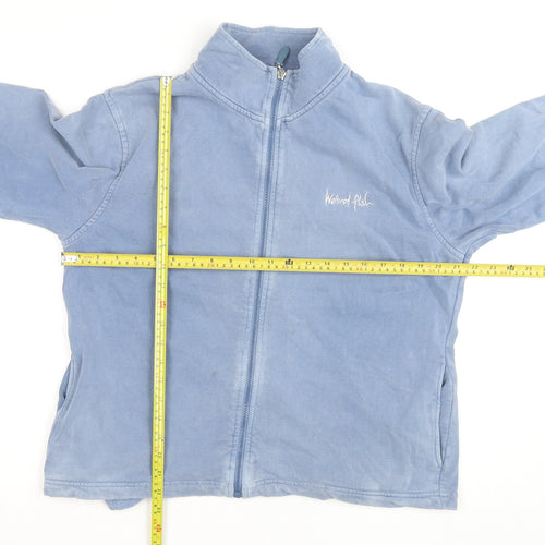 Weird Fish Women’s Blue Cotton Full Zip Jacket Size M
