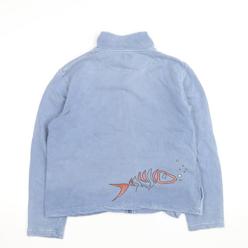 Weird Fish Women’s Blue Cotton Full Zip Jacket Size M