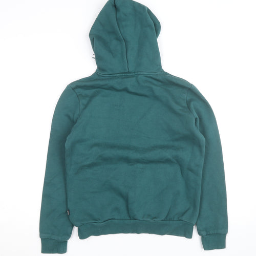 Puma Men's Green Pullover Hoodie S Regular Fit Fleece Sweatshirt