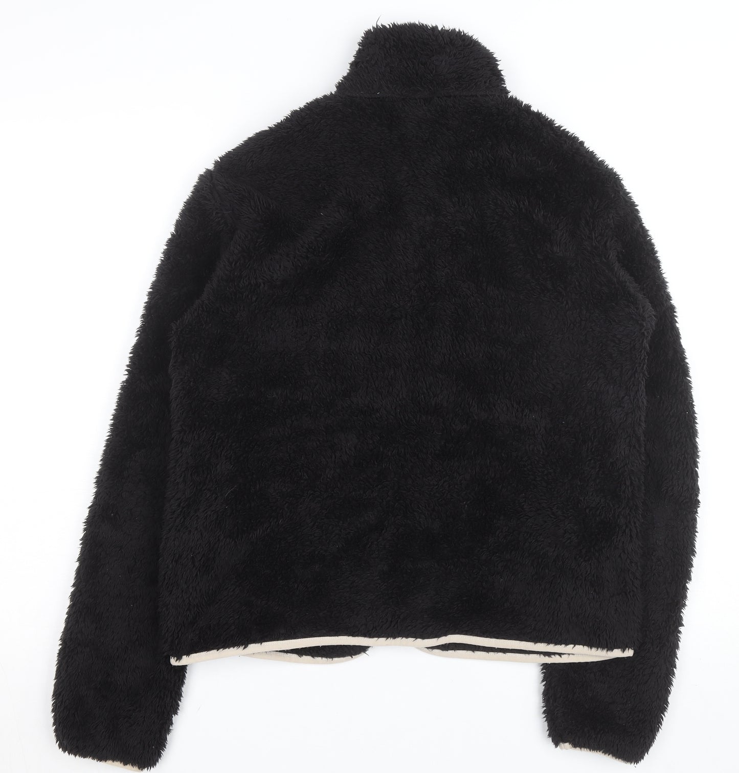 H&M Divided Women's Black Fleece Animal Pocket Jacket Size S