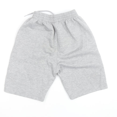 Slazenger Men's Grey Sweat Shorts Small Elastic Waist Athletic