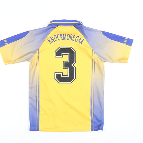 Azzurri Sport Boys Yellow Knockmore GAA Jersey 10-11 Years Short Sleeve