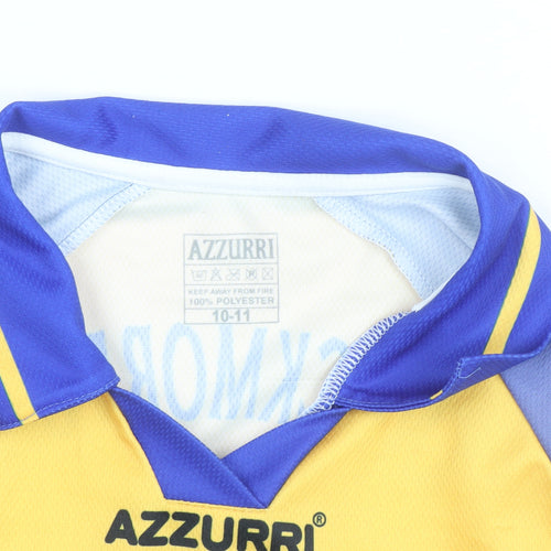 Azzurri Sport Boys Yellow Knockmore GAA Jersey 10-11 Years Short Sleeve