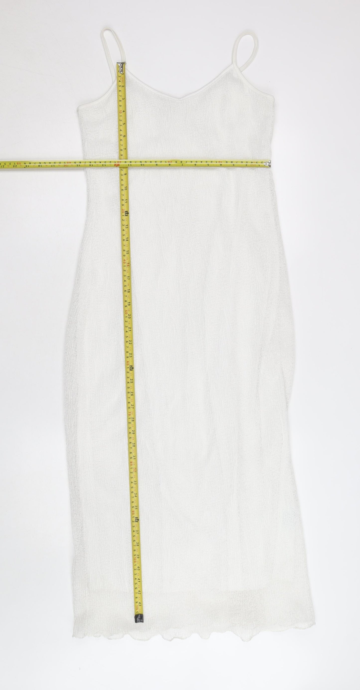 B. Young Women’s White L Slip Dress Classic Summer Style