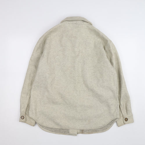 New Look Women Beige Mid-Length Button Jacket Size 12