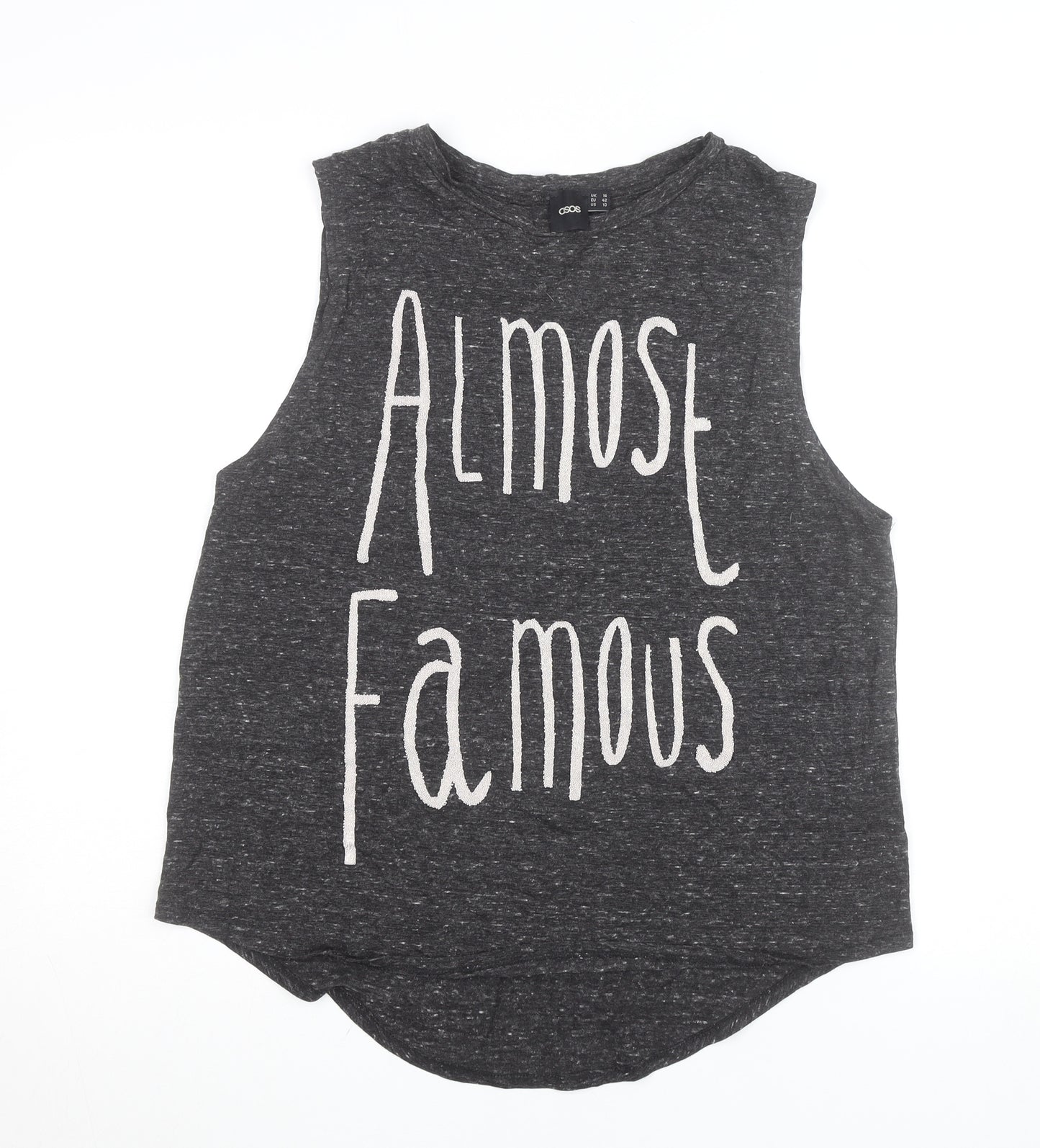 ASOS Women’s Grey Almost Famous Sleeveless Tank Top Size 14