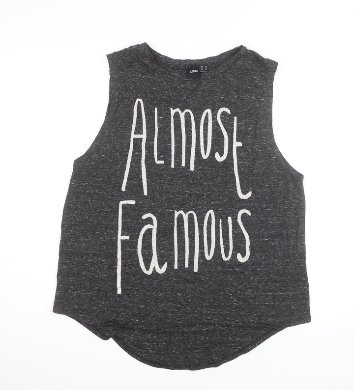 ASOS Women’s Grey Almost Famous Sleeveless Tank Top Size 14