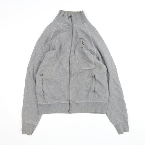 Lyle & Scott Men's Grey Full Zip High Neck Cotton Jumper XL