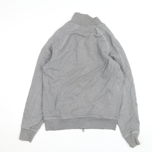 Lyle & Scott Men's Grey Full Zip High Neck Cotton Jumper XL