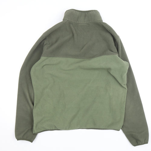 Columbia Mens Green Fleece 1/4 Snap Pullover Jacket Size M