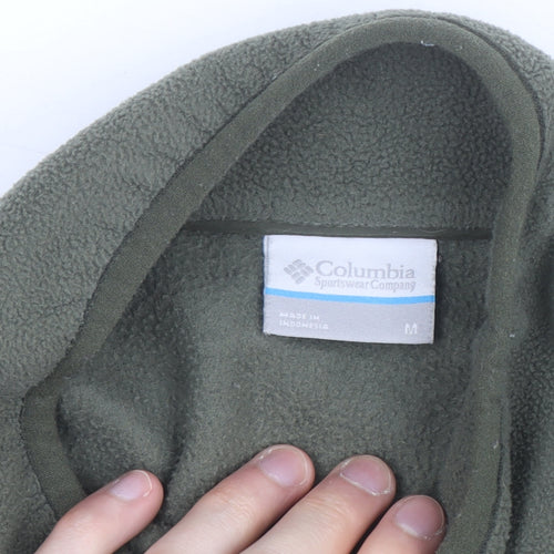 Columbia Mens Green Fleece 1/4 Snap Pullover Jacket Size M