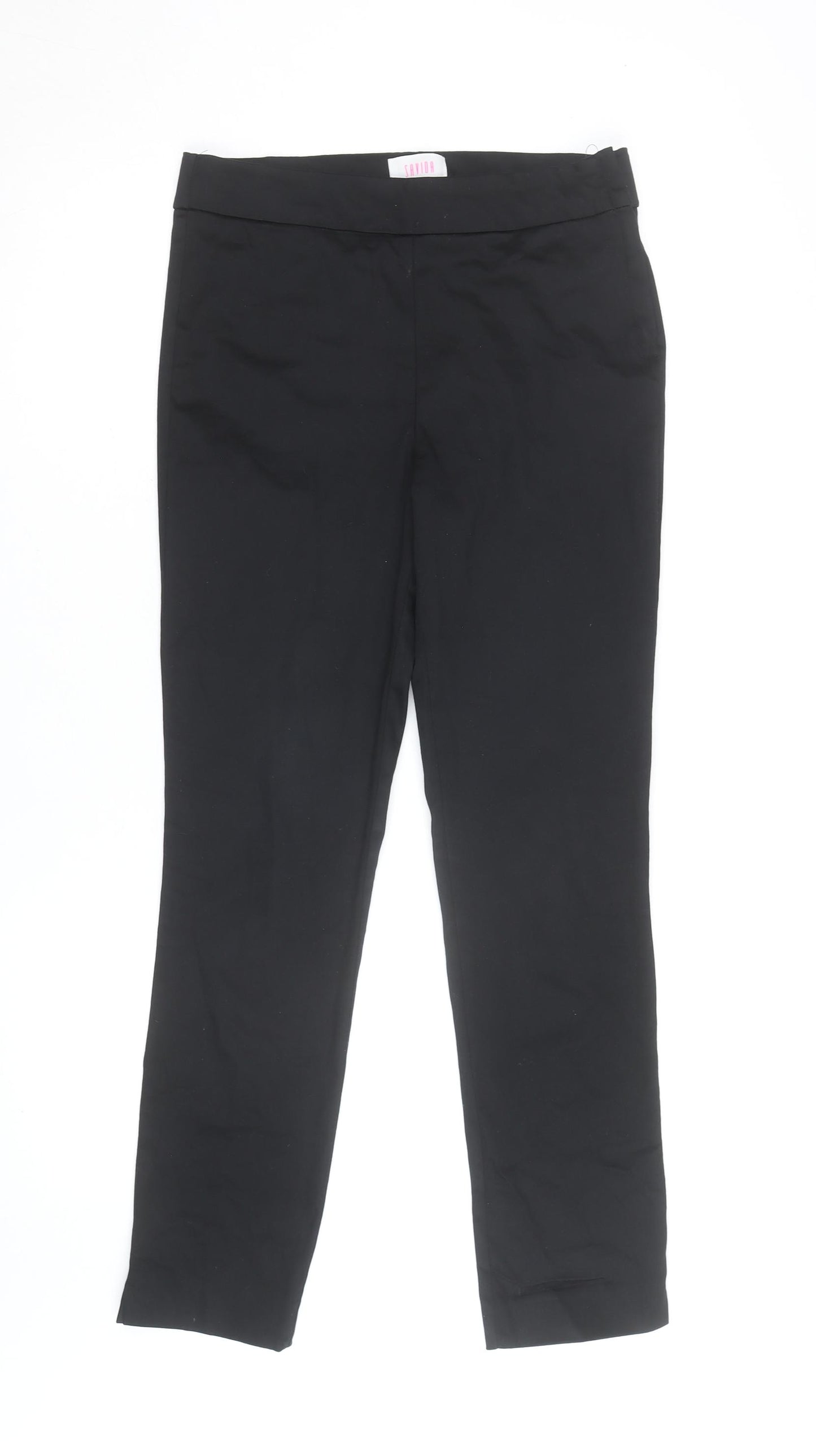 Savida Women’s Black Slim Fit Stretch Trousers Size 10