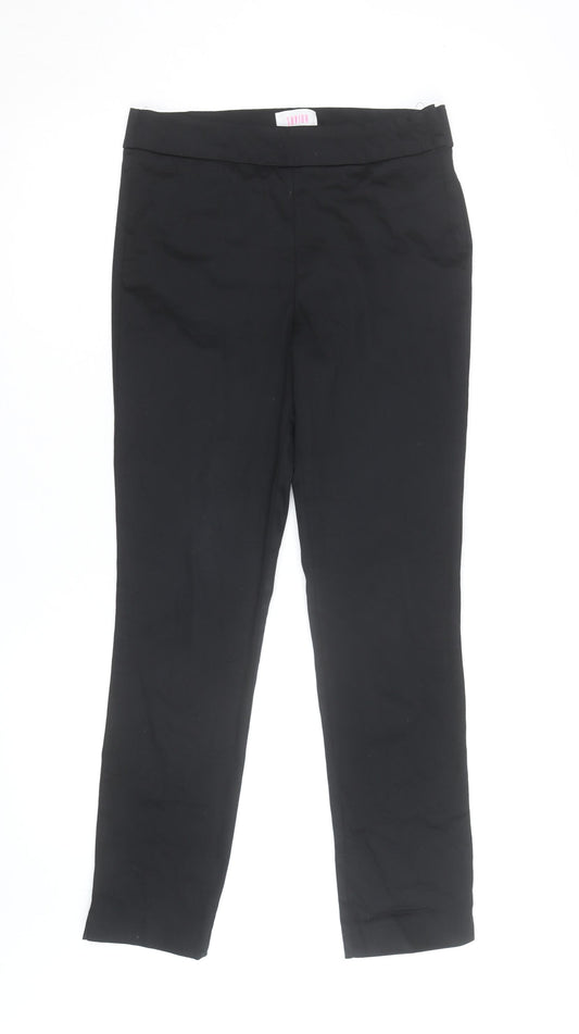 Savida Women’s Black Slim Fit Stretch Trousers Size 10