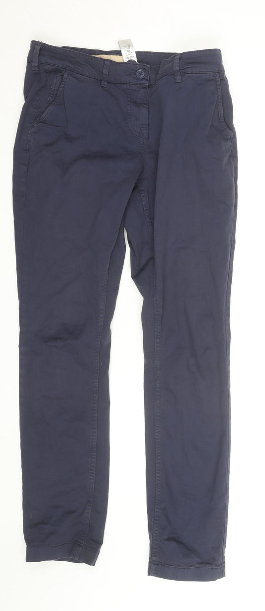 Next Men's Blue Chino Trousers Size 32 Regular Fit Straight Leg