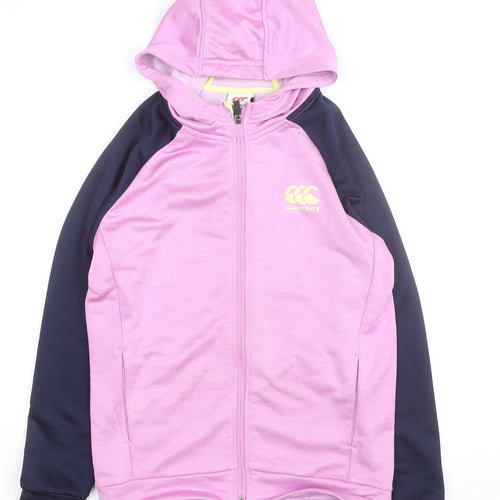 Canterbury Teens Pink Hooded Track Jacket Size 14 Regular Fit