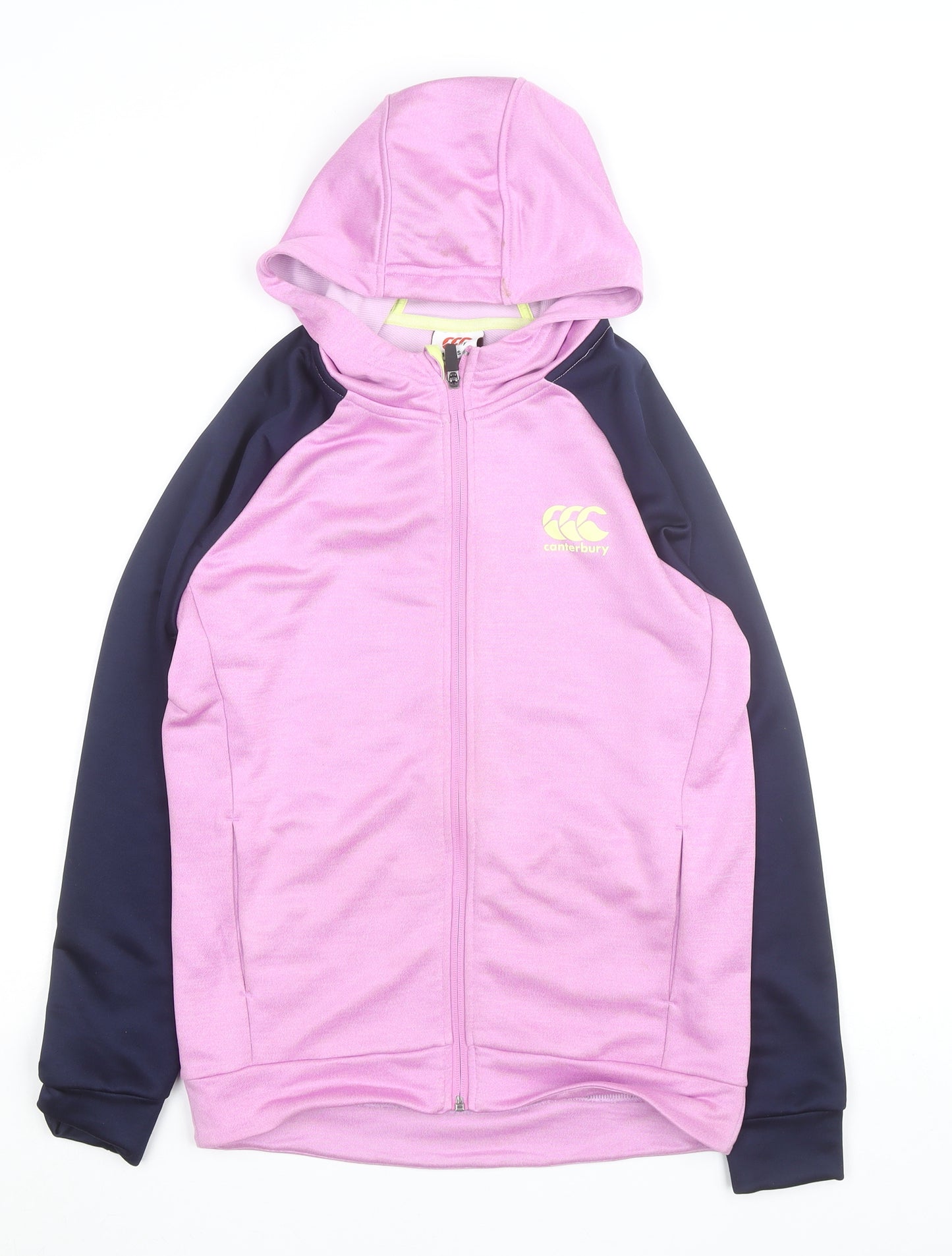 Canterbury Teens Pink Hooded Track Jacket Size 14 Regular Fit