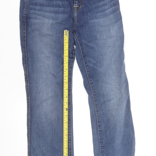7 For All Mankind Women’s Blue Bootcut Jeans Size M Denim Stretch