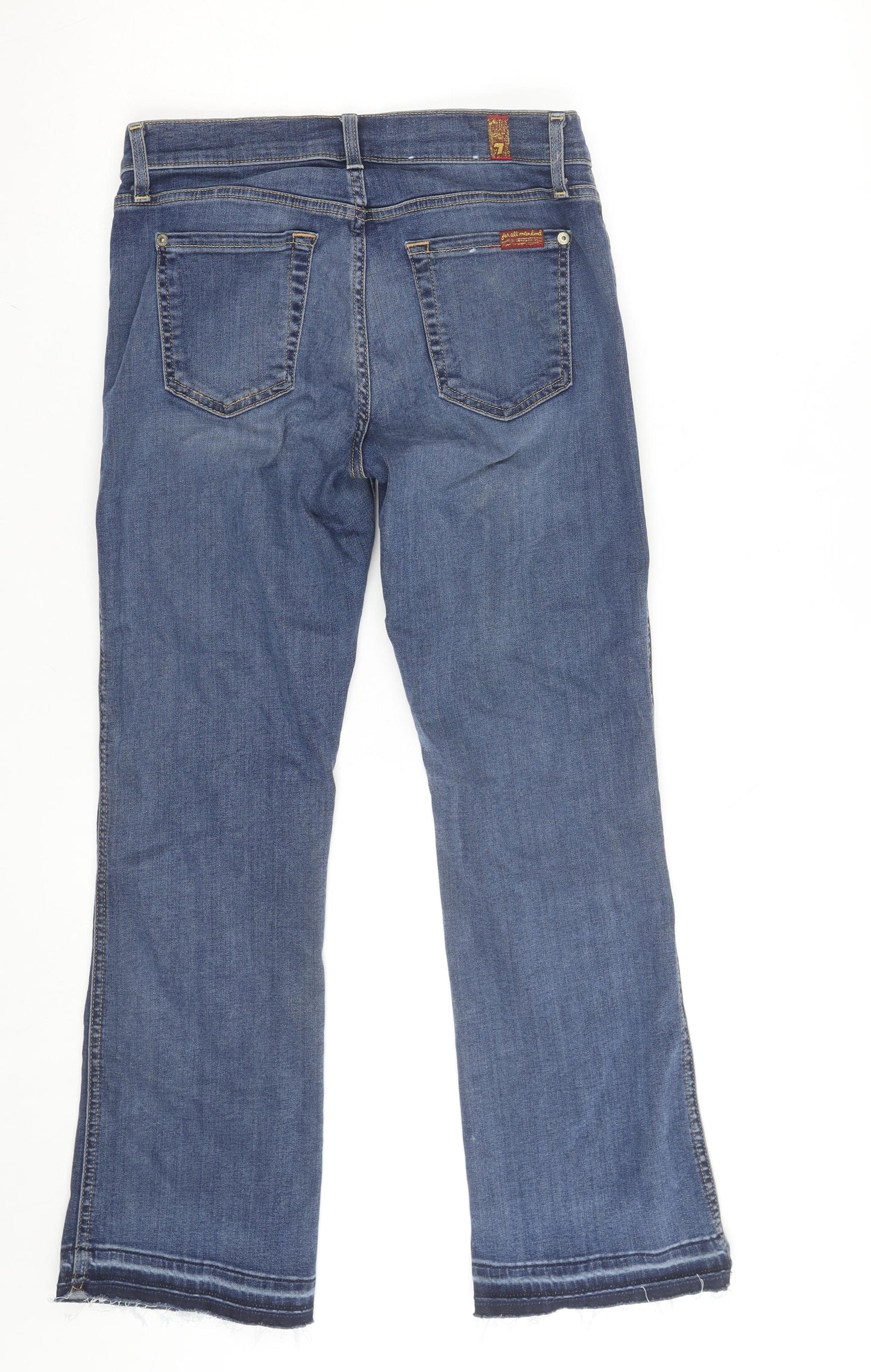 7 For All Mankind Women’s Blue Bootcut Jeans Size M Denim Stretch