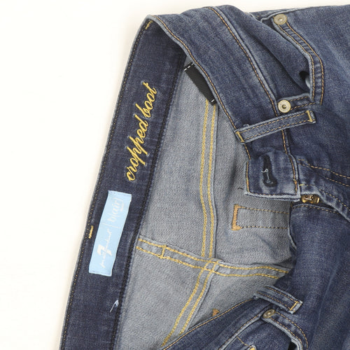 7 For All Mankind Women’s Blue Bootcut Jeans Size M Denim Stretch