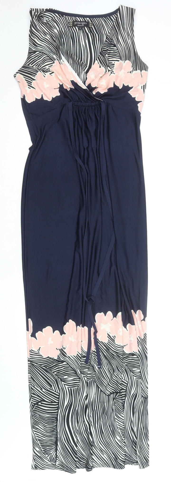 Principles by Ben de Lisi Women’s Multicoloured Maxi Dress Size 12 V-Neck Sleeveless