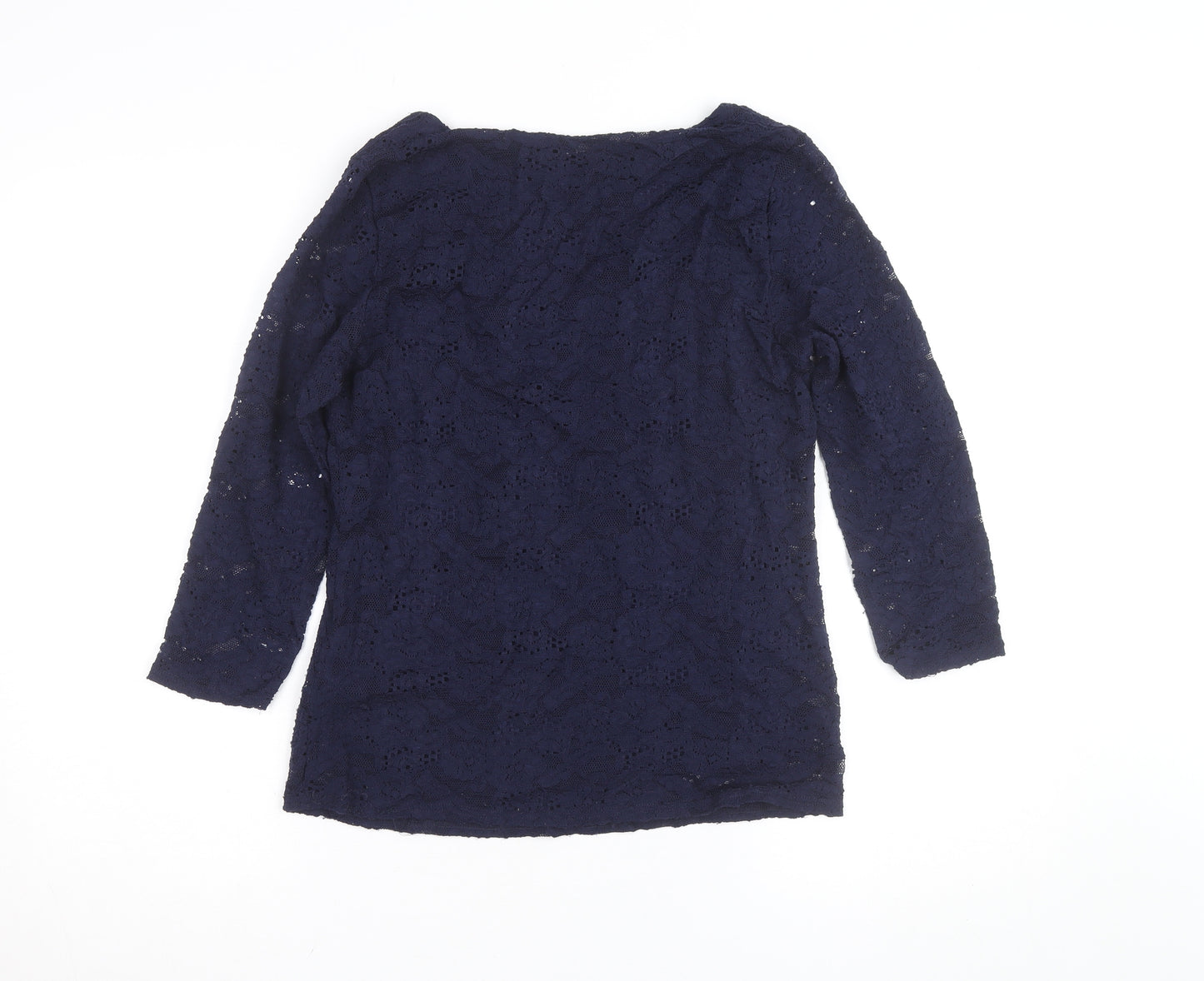 Phase Eight Women's Blue Lace 3/4 Sleeve Blouse Size 12