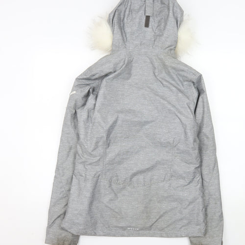 Wedze Women's Grey XS Ski Jacket Hooded Waterproof Insulated Coat