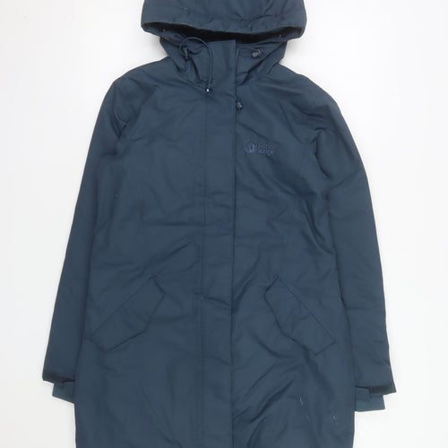 North Ridge Women's Blue Size 8 Long Hooded Parka Coat