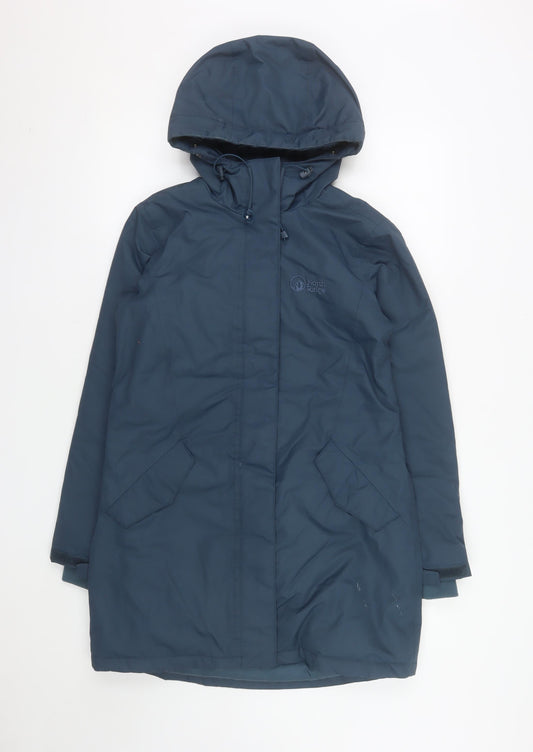 North Ridge Women's Blue Size 8 Long Hooded Parka Coat