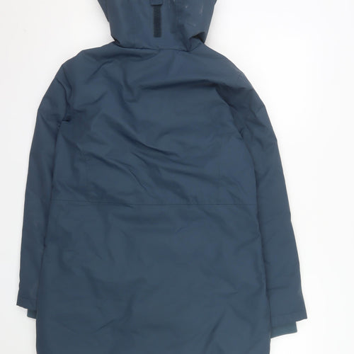 North Ridge Women's Blue Size 8 Long Hooded Parka Coat