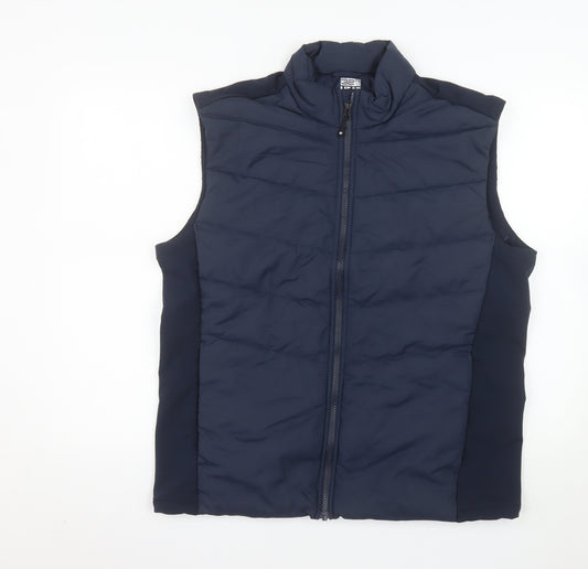 32 Degrees Men's Blue L Puffer Gilet Waistcoat Lightweight Insulated
