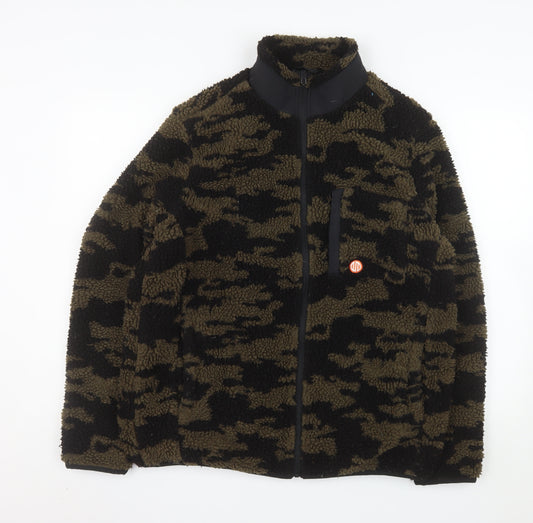 Nordam Men's Green Camouflage Fleece Puffer Jacket Size M