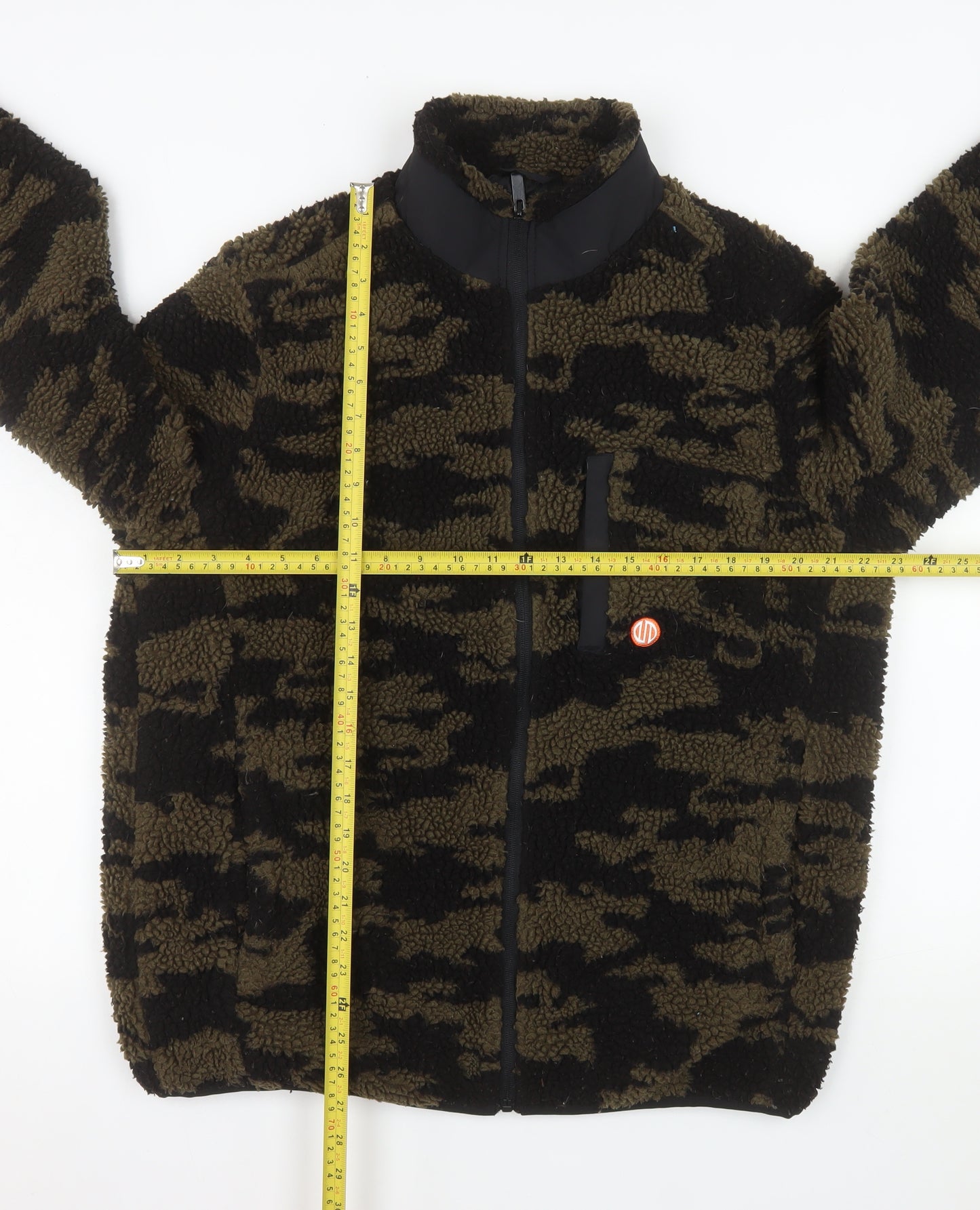 Nordam Men's Green Camouflage Fleece Puffer Jacket Size M