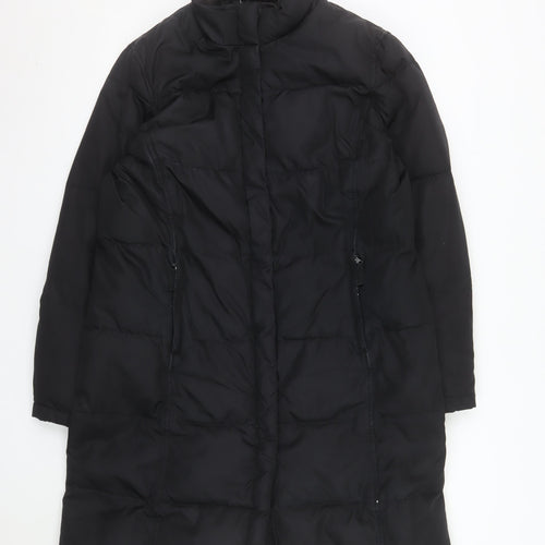 GAP Women's Black Long Puffer Coat Size L Winter Padded Jacket