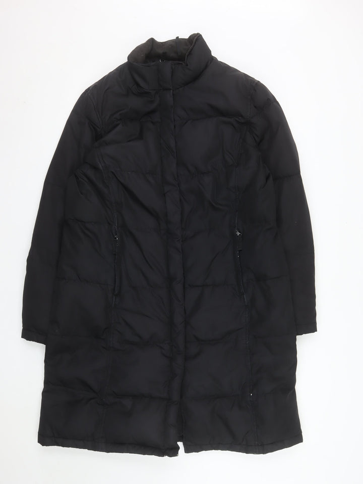GAP Women's Black Long Puffer Coat Size L Winter Padded Jacket