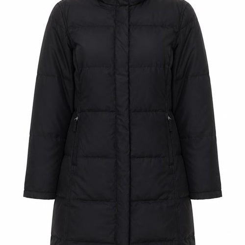 Gap Women's Black Long Puffer Coat Size L Winter Padded Jacket