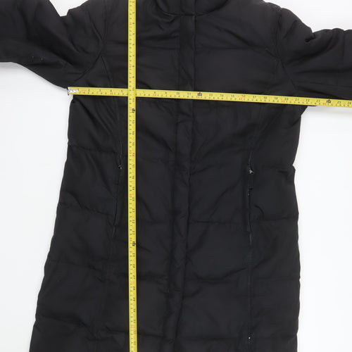 GAP Women's Black Long Puffer Coat Size L Winter Padded Jacket
