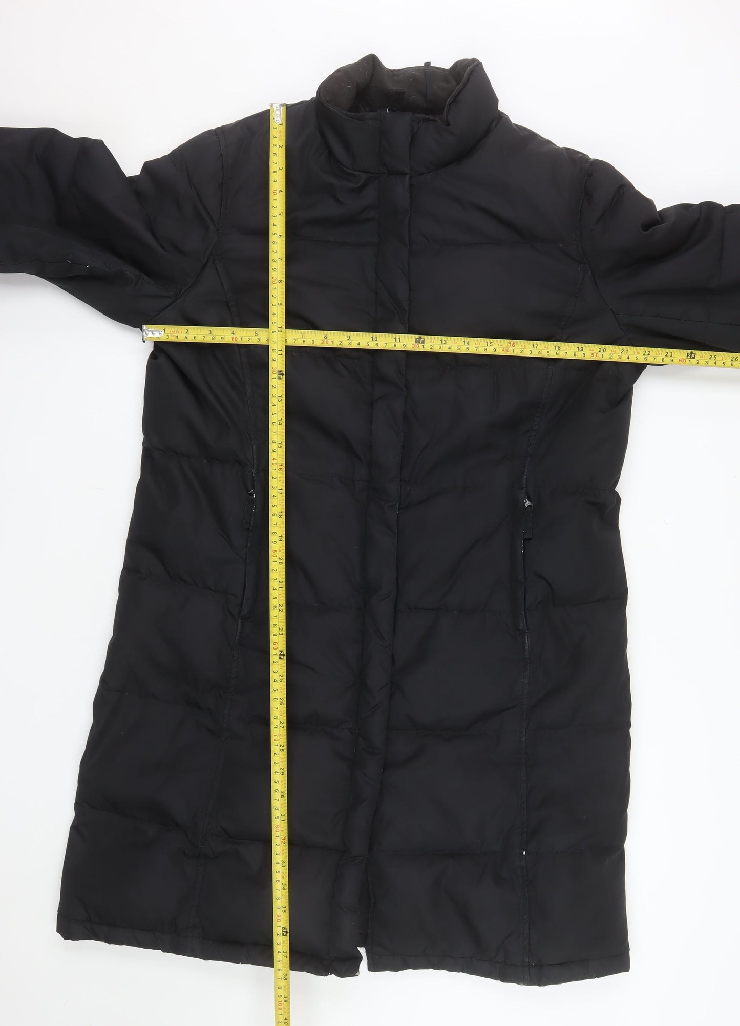 GAP Women's Black Long Puffer Coat Size L Winter Padded Jacket