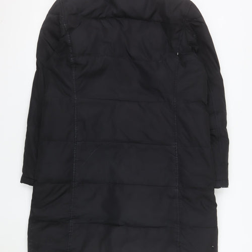 GAP Women's Black Long Puffer Coat Size L Winter Padded Jacket