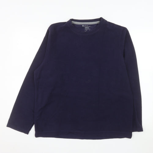Marks and Spencer Men's Navy Blue Fleece Pullover Sweatshirt M