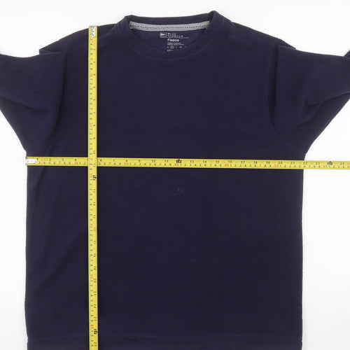 Marks and Spencer Men's Navy Blue Fleece Pullover Sweatshirt M
