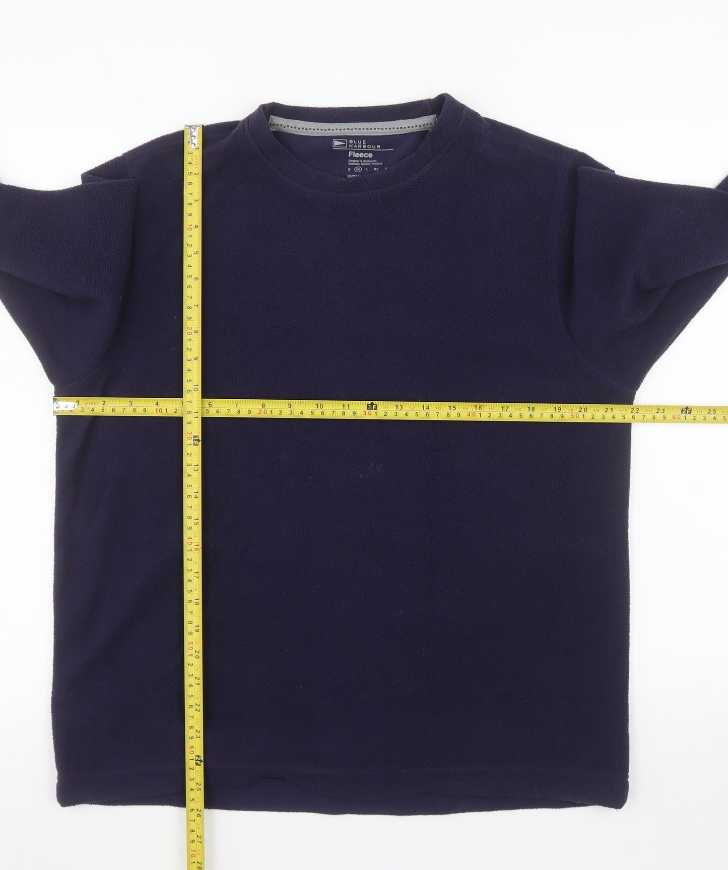Marks and Spencer Men's Navy Blue Fleece Pullover Sweatshirt M