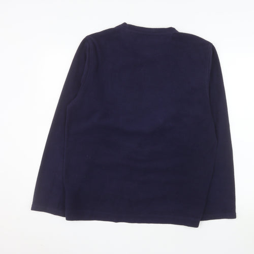 Marks and Spencer Men's Navy Blue Fleece Pullover Sweatshirt M