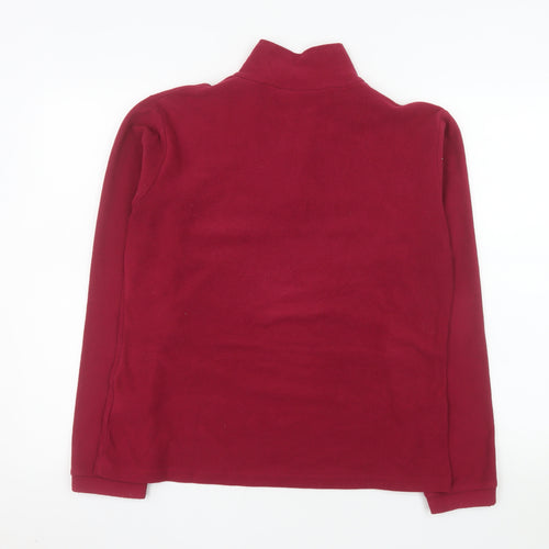 Mountain Essentials Women's Red Fleece 1/2 Zip Pullover Size 12