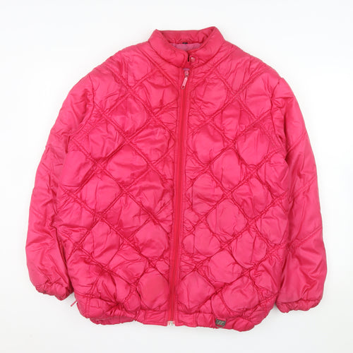 BHS Womens Pink Quilted Mid-Length Jacket Size 14