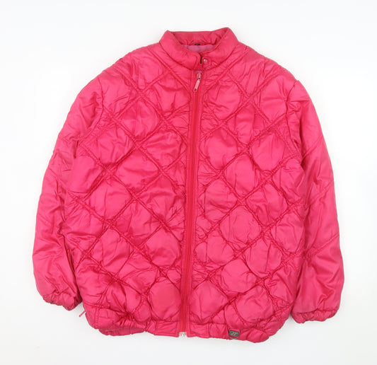 BHS Womens Pink Quilted Mid-Length Jacket Size 14