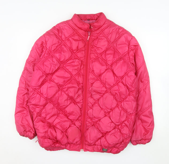 BHS Womens Pink Quilted Mid-Length Jacket Size 14
